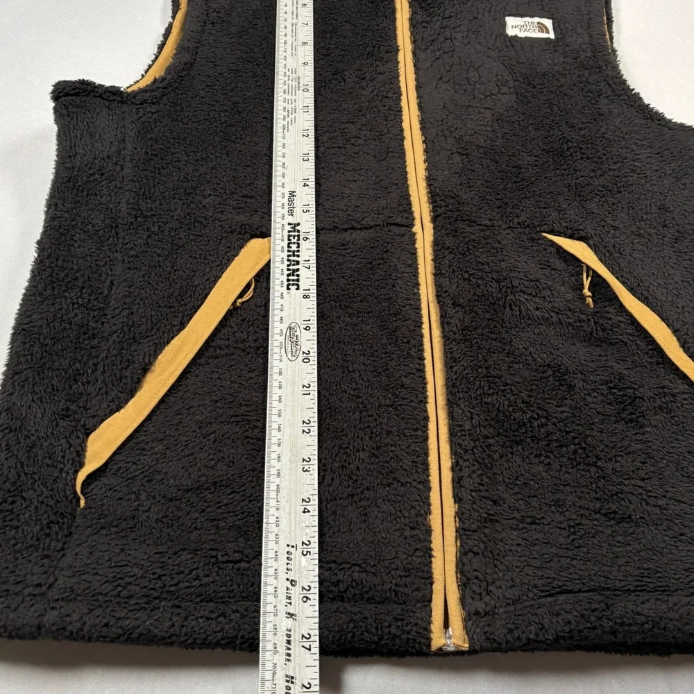 The North Face Fleece Vest Mens M Black Brown Full Zip Sherpa Campshire NF0A3YMK